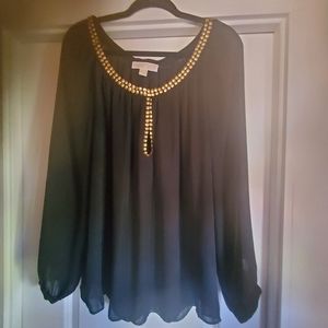 Michael Michael Kors sheer black blouse